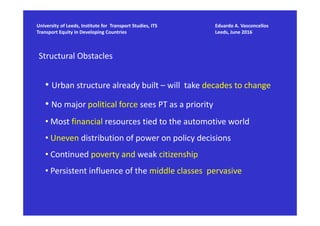 Urban Mobility Challenges in Developing Countries - the Case of Latin ...