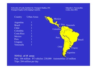 Urban Mobility Challenges in Developing Countries - the Case of Latin ...
