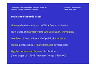 Urban Mobility Challenges in Developing Countries - the Case of Latin ...