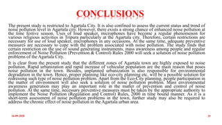 Noise pollution a case studies In Agartala municipal council | PPTX