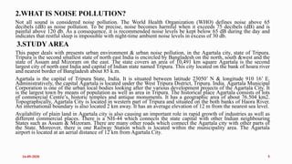 Noise pollution a case studies In Agartala municipal council | PPTX