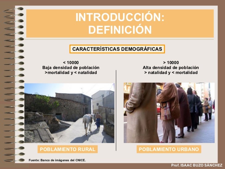 INTRODUCCIÓN: DEFINICIÓN Prof. ISAAC BUZO SÁNCHEZ CARACTERÍSTICAS DEMOGRÁFICAS < 10000 Baja densidad de población >mortali...