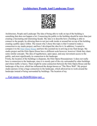 Urban Parks Essay | PDF