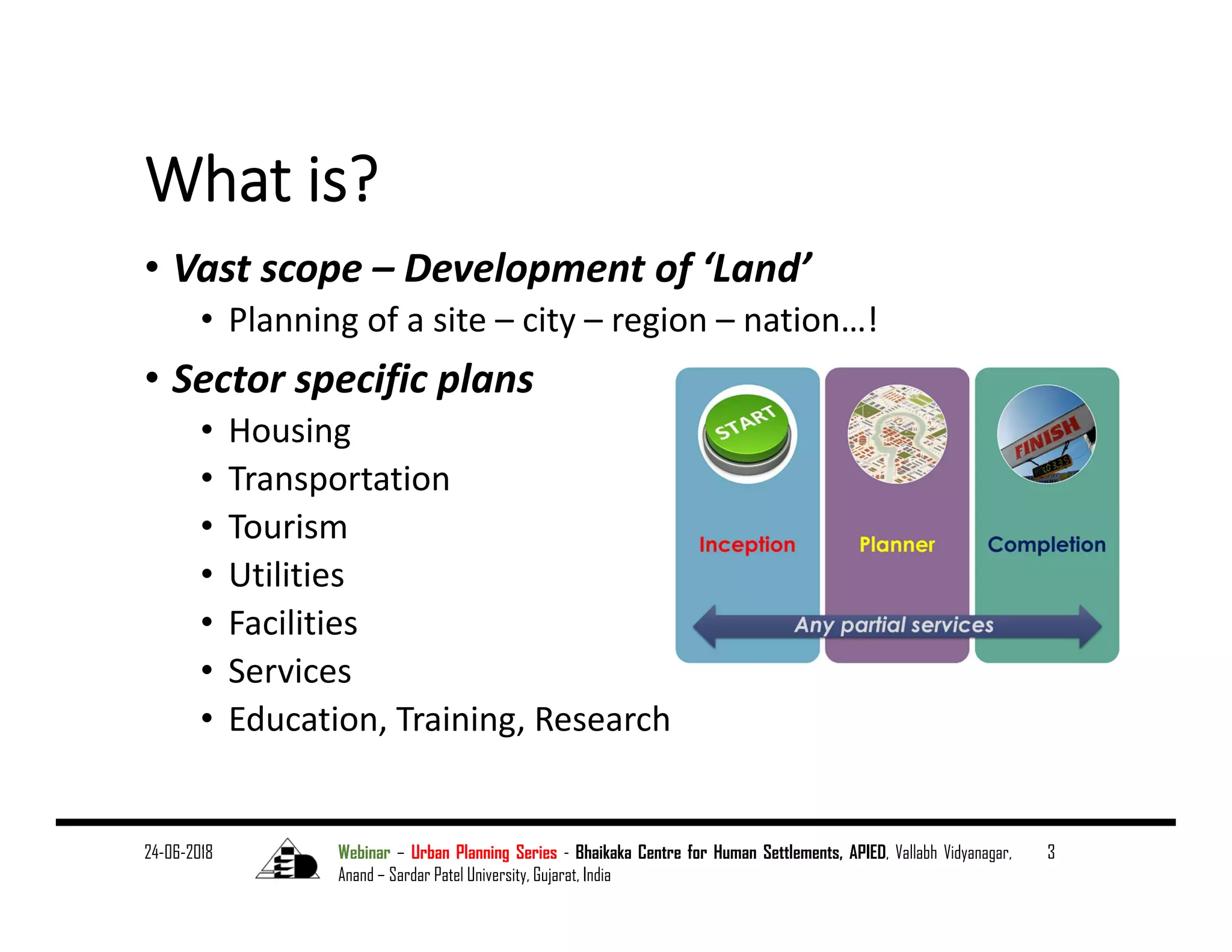 Urban planning 01 the scope for urban planning in society | PPT