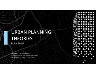 Urban planning theories guide how cities develop and function. | PDF