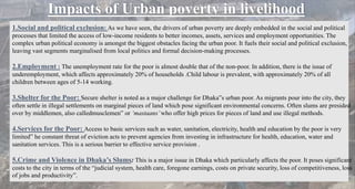 Marginal Poor Urban poverty in bangladesh | PPTX