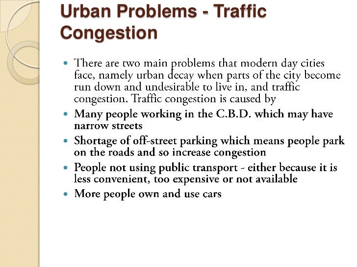 essay on urban problems