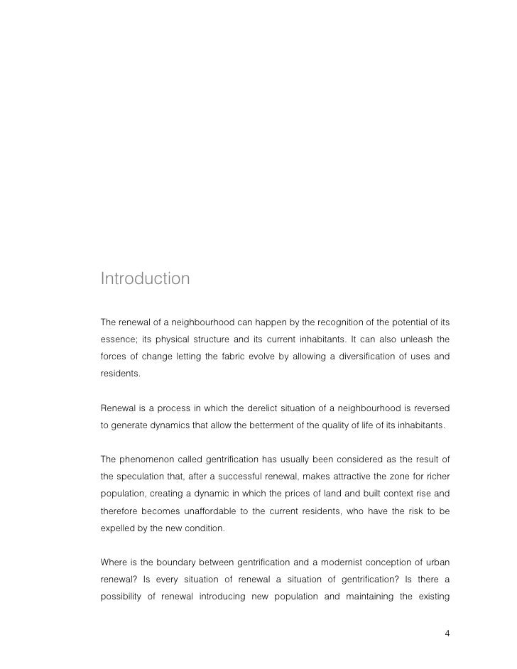 Urban renewal and controlled gentrification 1.09.03