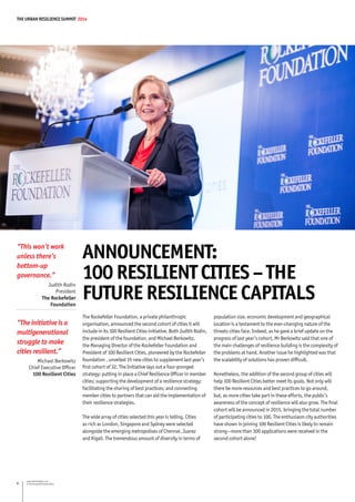 The Urban Resilience Summit: Innovation, Investment, Collaboration ...