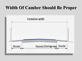 Width Of Camber Should Be Proper
 