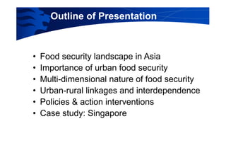 Urban & Rural Food Security in Asia 2011 | PPT