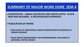 URBAN SANITATION AND WATER SUPPLY IN NCR HIGH RISE BUILDING, A ...