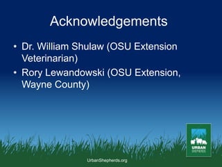 Internal Parasite Management in Pasture-Based Sheep | PPT
