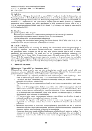 Urban solid waste management a study on comilla city corporation | PDF