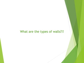 What are the types of walls?!!
 
