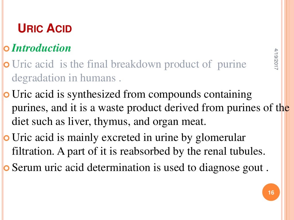 Urea and Uric acid