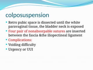 urenary incontinence in sudan and complication of obstructive Flow .pptx