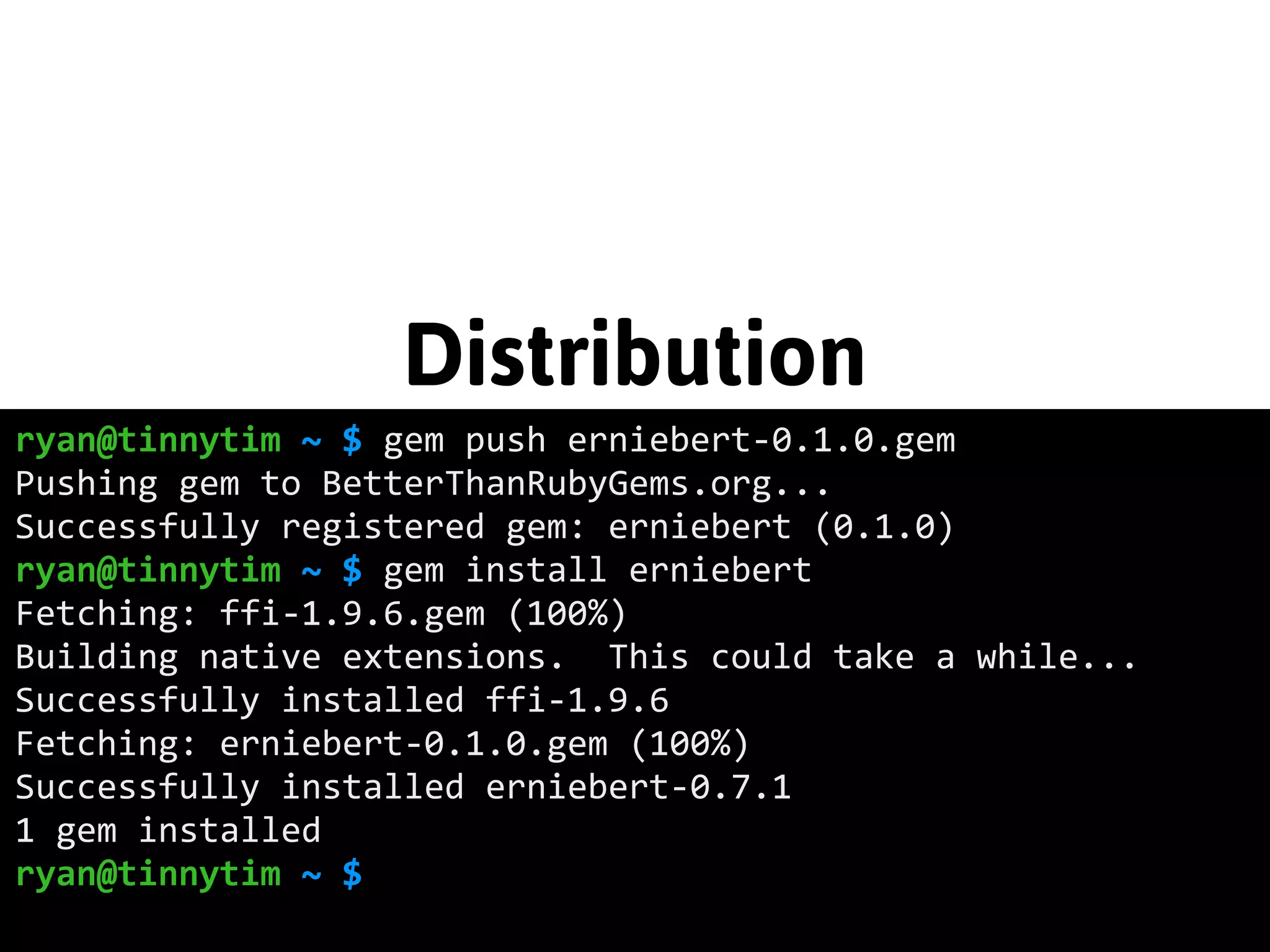 Verification 
bender ~ # mv /usr/share/man/man8/applydeltarpm.8.gz ~/ 
bender ~ # rpm -­‐V deltarpm 
missing d /usr/share/man/man8/applydeltarpm.8.gz 
bender ~ # 
 