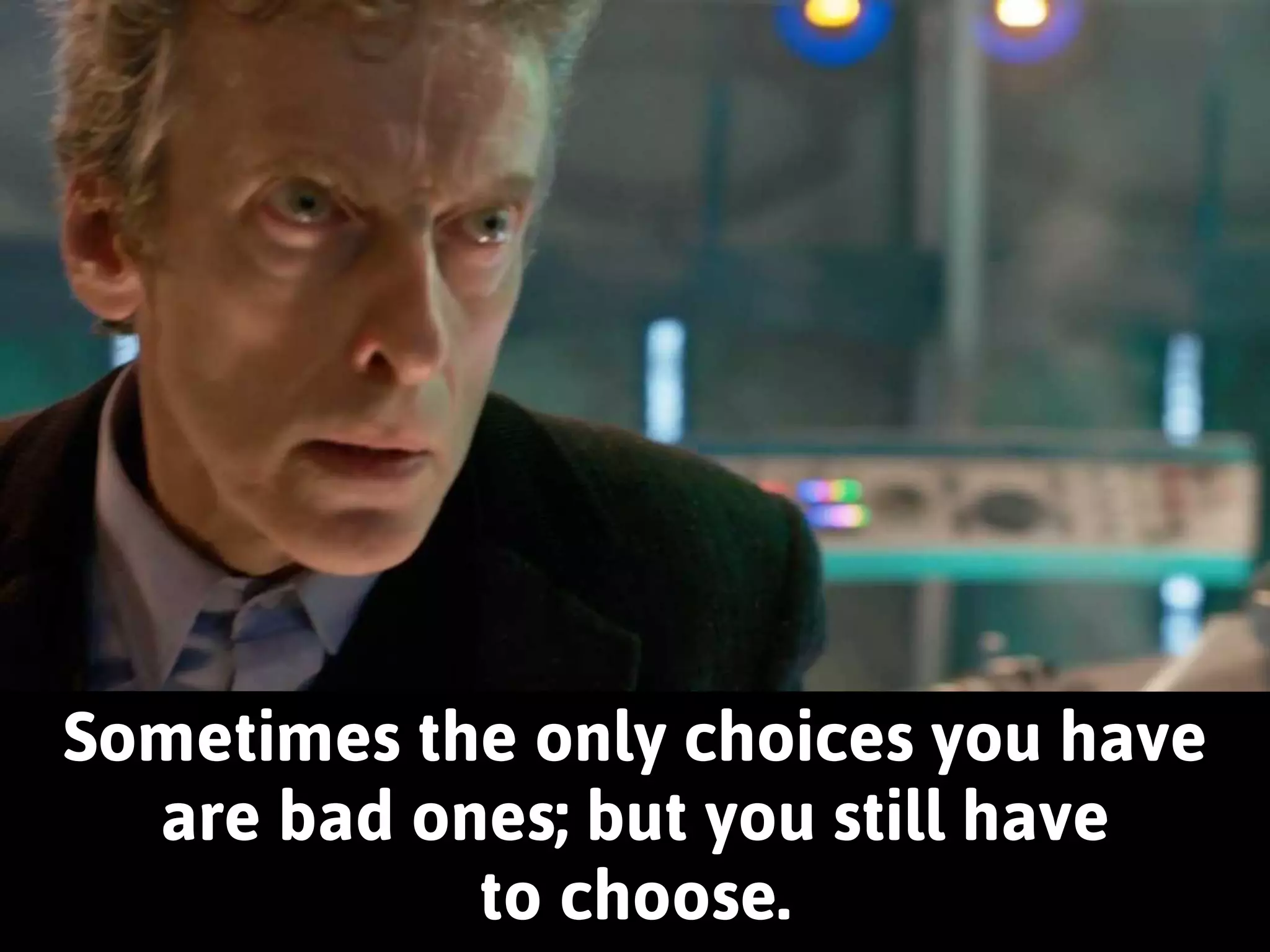 Where do we go from here? 
 