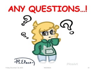 ANY QUESTIONS…!
Friday, December 18, 2020 MOUNESH 19
 