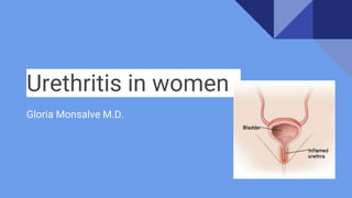 Urethritis in women
Gloria Monsalve M.D.
 