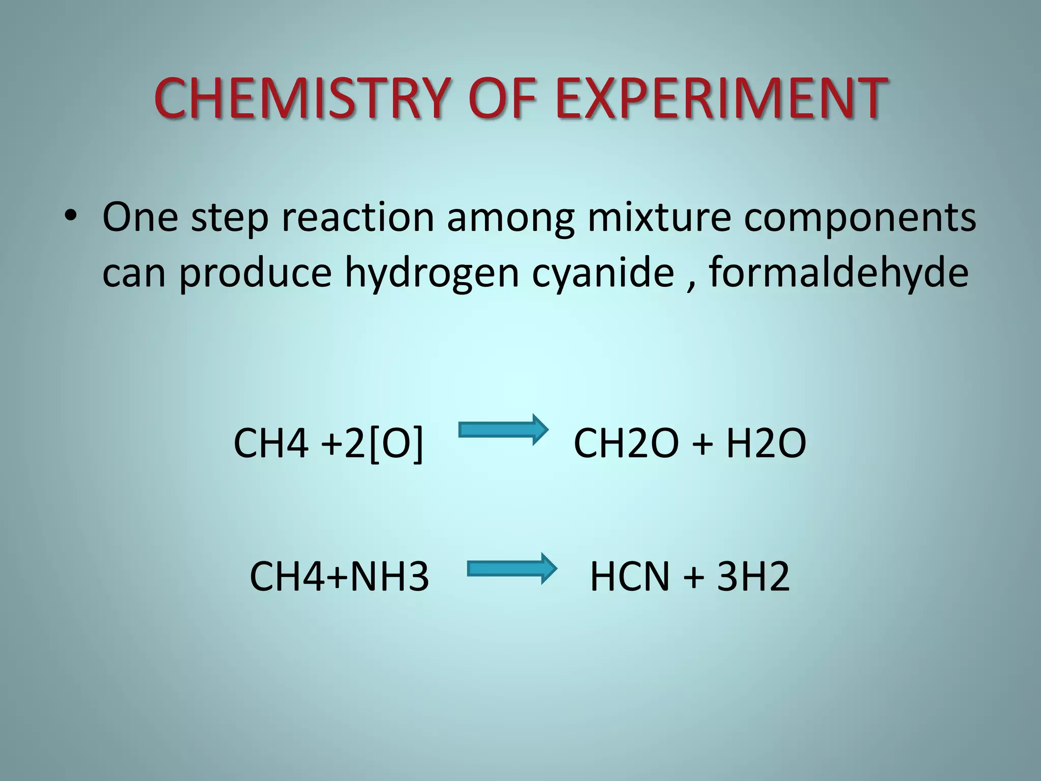 Urey miller experiment | PPTX
