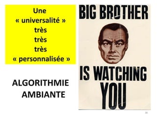 Une  « universalité » très très très  « personnalisée » ALGORITHMIE AMBIANTE 