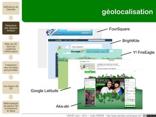 URFIST Lyon – 2010  – Julien PIERRE – http://www.identites-numeriques.net/