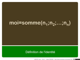 Définitions de l'identité (numérique)