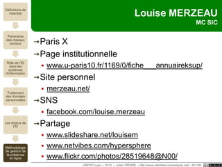 "Le contenu, c'est moi !"méthodologie de la présence en ligneURFIST Lyon – 2010  – Julien PIERRE – http://www.identites-numeriques.net/ - 56/100