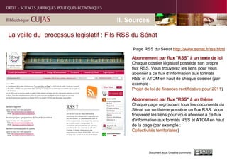 Document sous Creative commons
Document sous Creative commons
La veille du processus législatif : Fils RSS du Sénat
Abonne...