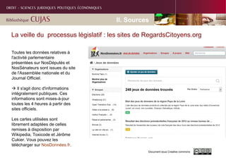 Document sous Creative commons
Document sous Creative commons
La veille du processus législatif : les sites de RegardsCito...