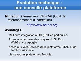 S'accorder sur la  typologie  des documents diffusés dans l'archive ouverte.  