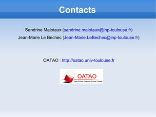 dispose des  droits  concernant les documents tiers (photos, etc..)‏ Les gestionnaires  de l'archive assurent : la  validation technique  des documents et des métadonnées, 