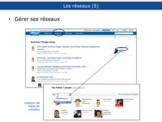 Créer un groupe
Rejoindre un groupe
Les groupes (2) : création
Create a new group :
- titre
- URL propre
- description
- confidentialité
- accès
accès libre sur demande sur invitation
!! : nombre et modalités (public/privé) variant selon l’abonnement souscrit
 