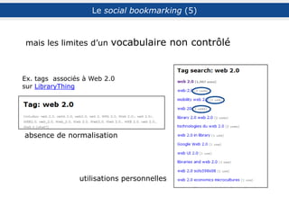 objets mémorisés →
accès à l'outil↓
SIGNETS
(Pages web)
REFERENCES
(Documents)
Gratuit Onéreux
LOCAL
Favoris Chrome, IE ou
Safari
Marque-pages Firefox
Bibus
Zotero
BibDesk
Mendeley
EndNote
EN LIGNE
hébergé
Delicious
Diigo
Blinklist
Evernote
Google favoris
…
citeulike
Zotero 2.0
Mendeley
Refworks
EndNote Web
BibSonomy
serveur
local
Scuttle
WIKINDX
(Bibus)
d’aprèsURFISTdeNice.Mémoriseretpartagerseslecturesd’articlesavecDiigo.2011etM.McGee.«10AlternativesToDelicious.comBookmarking»,2010.
Panorama de l’existant
 
