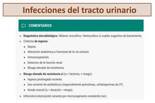 Infecciones del tracto urinario
 