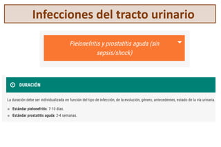 Infecciones del tracto urinario
 