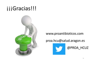 ¡¡¡Gracias!!!
44
proa.hcu@salud.aragon.es
@PROA_HCUZ
www.proantibioticos.com
 