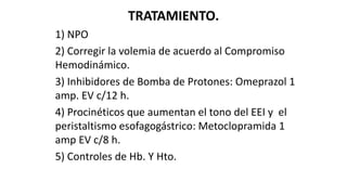 Dr. Angel Hugo Becerra del Carpio
D) Clasificación de Sarín:
Esofagogástricas (GOV):
GOV 1, son mas o menos rectas
y se ex...