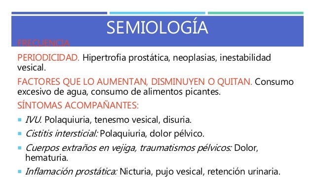 Urgencia Urinaria Semiologia