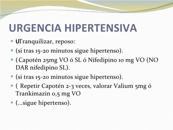Urgencia y emergencias hipertensivas