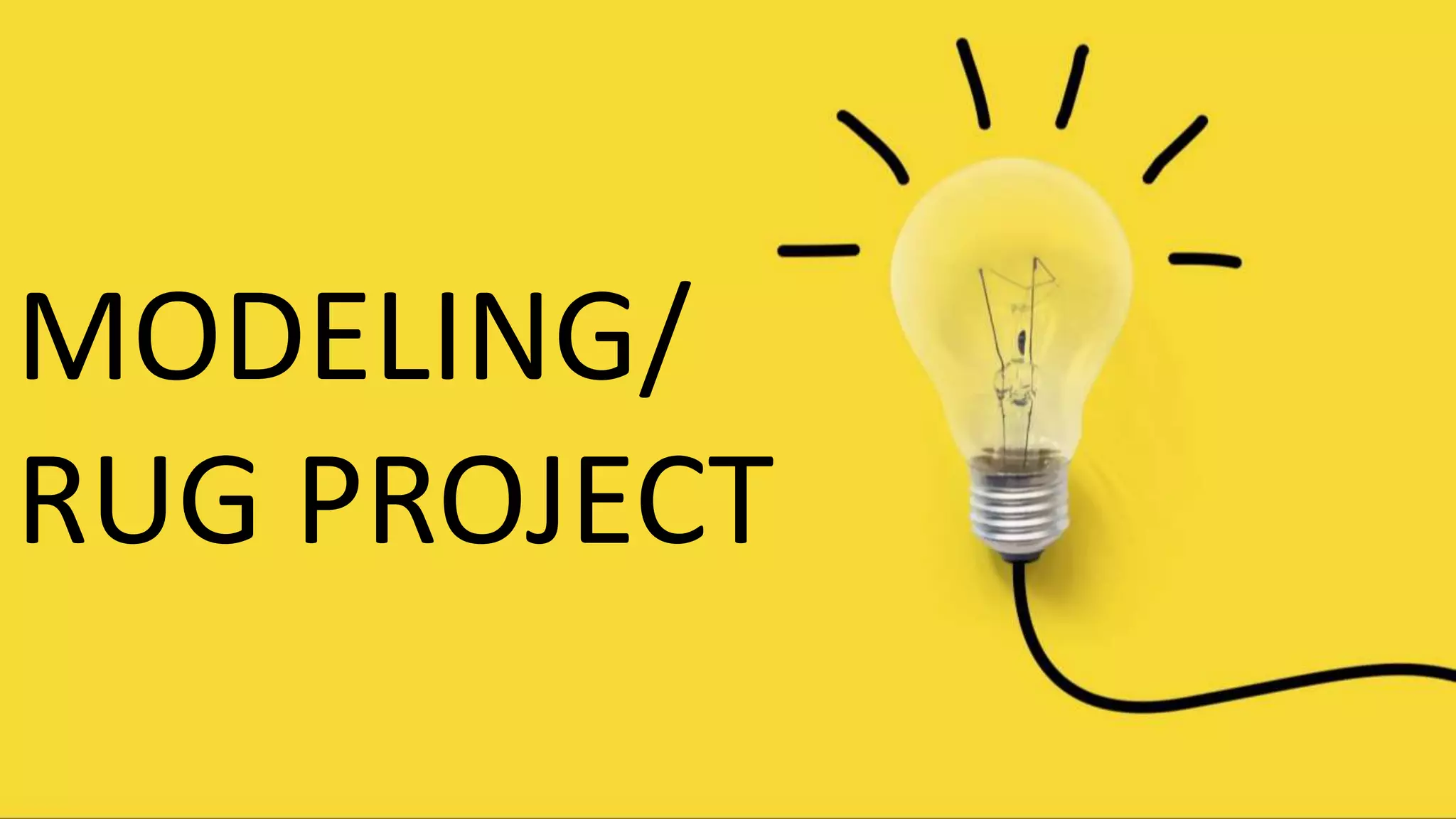 MODELING/
RUG PROJECT
 