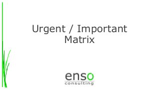 Urgent / Important
Matrix
 