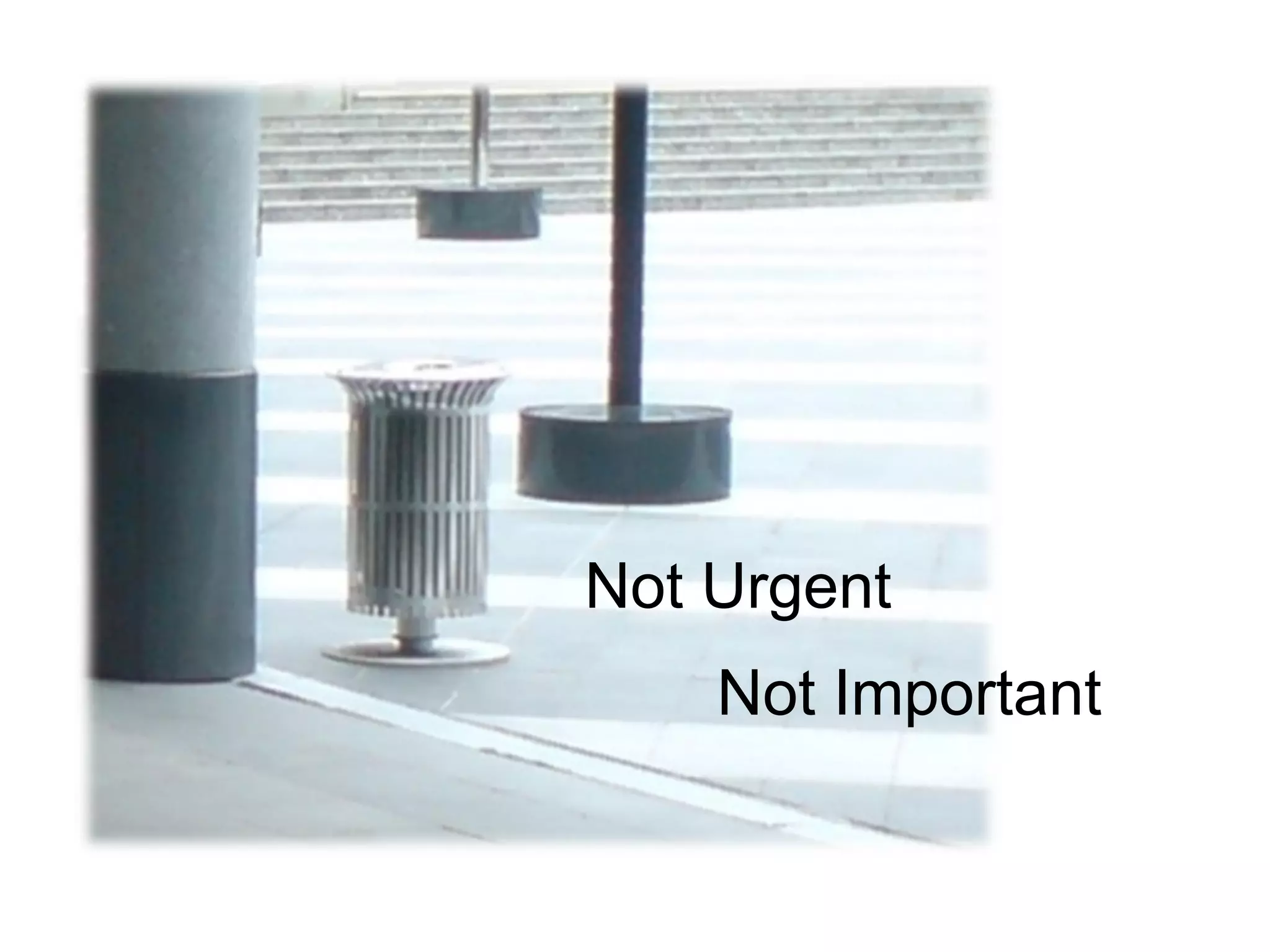 Not Urgent 
Not Important  