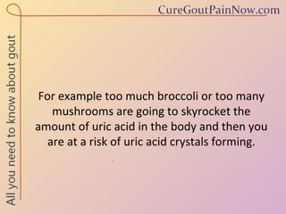 Uric Acid Crystals Causes Pain