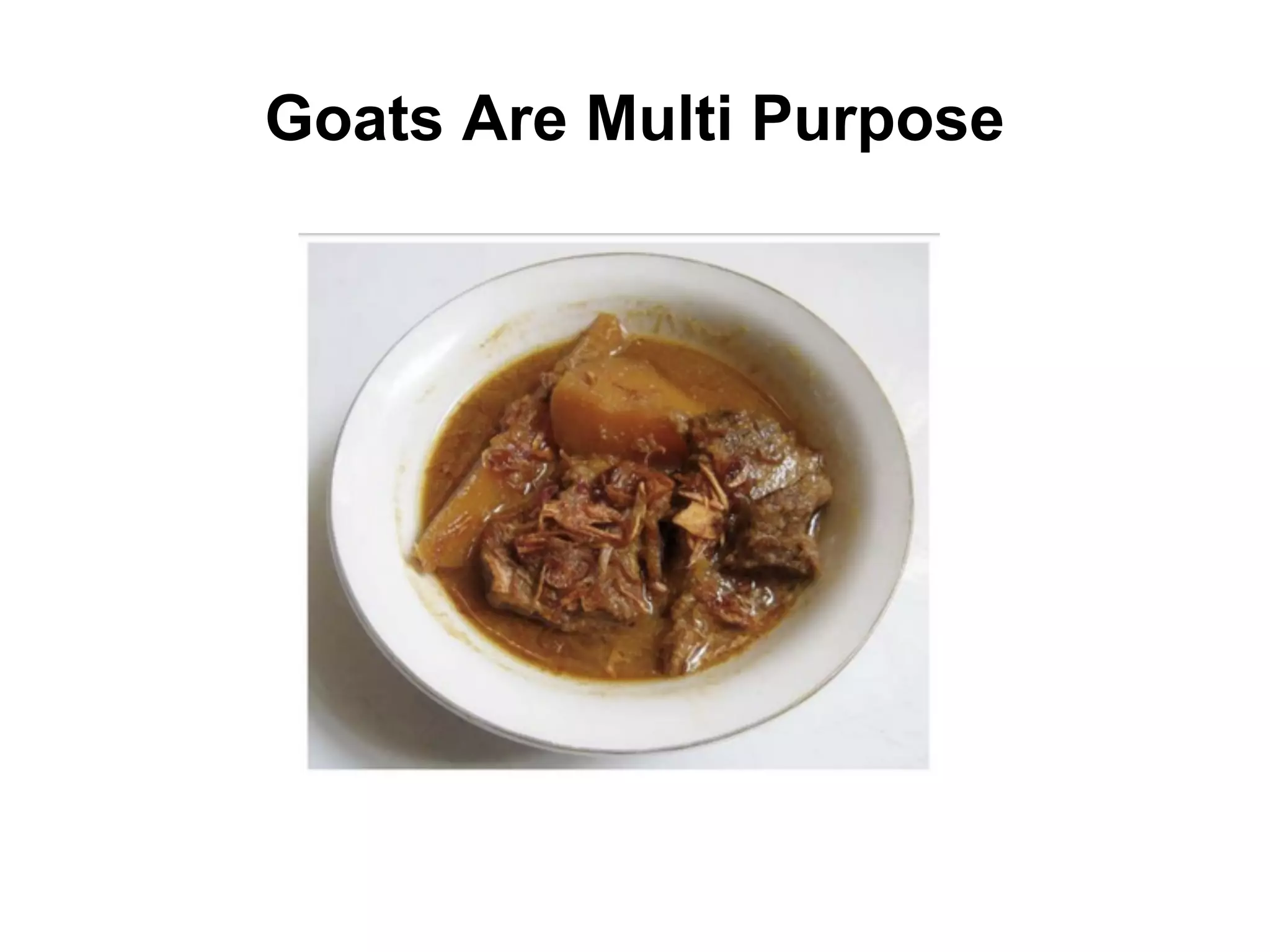 Goats Are Multi Purpose
 