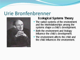 Urie Bronfenbrenner ,[object Object],[object Object],[object Object],[object Object]