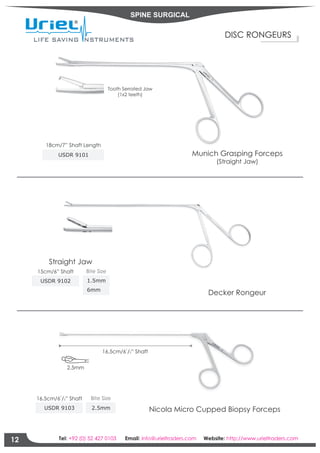 Uriel spine surgery instruments | PDF