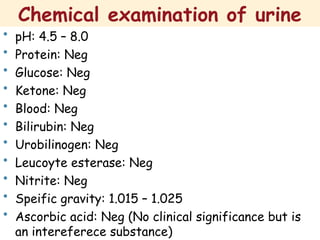Urinalysis.ppt The physical, chemical, and microscopic parts of urine ...